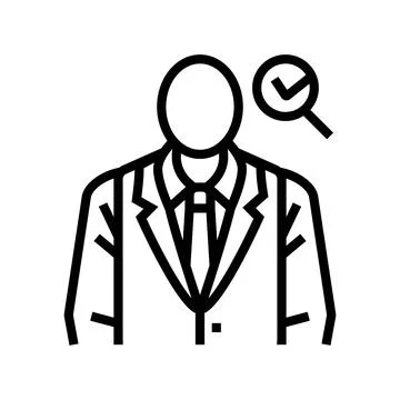 Dress code etiquette interview job line icon vector illustration Illustration
