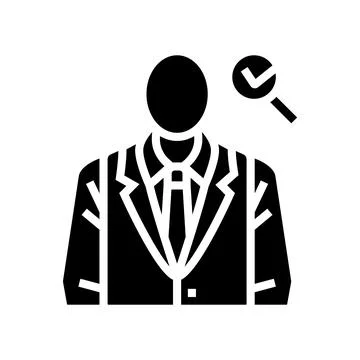Dress code etiquette interview job glyph icon vector illustration Illustration