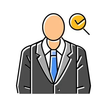 Dress code etiquette interview job color icon vector illustration Stock-Illustration