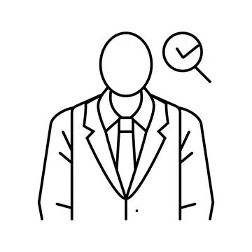 Dress code etiquette interview job line icon vector illustration Illustration