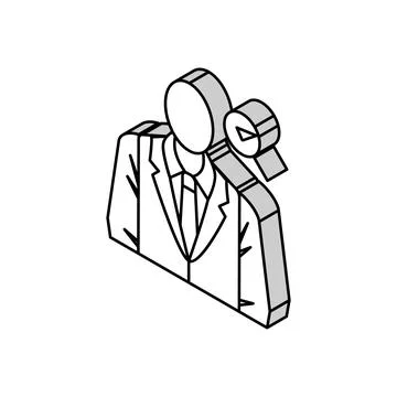 Dress code etiquette interview job isometric icon vector illustration Stockillustratie