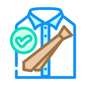 Dress code etiquette interview job color icon vector illustration Stock-Illustration