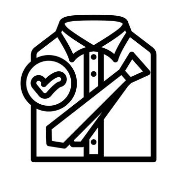 Dress code etiquette interview job line icon vector illustration 스톡 일러스트