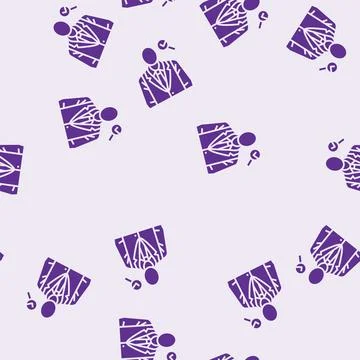 Dress code etiquette interview job glyph seamless pattern Stock Illustration