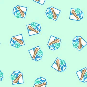 Dress code etiquette interview job vector seamless pattern Illustrazione stock