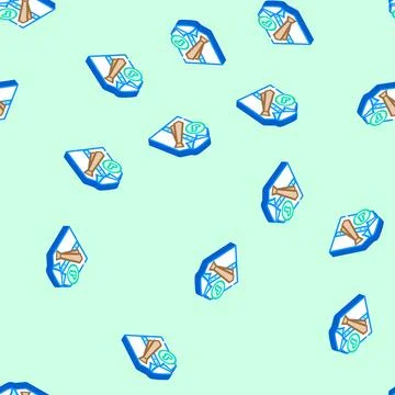 Dress code etiquette interview job isometric icon seamless pattern Stockillustratie