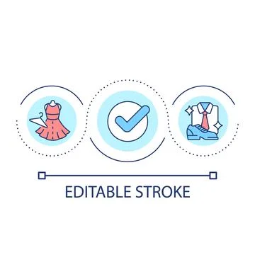 Dress code of event loop concept icon 스톡 일러스트