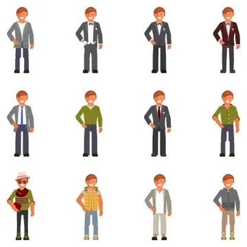 Dress code for man Stock Illustration