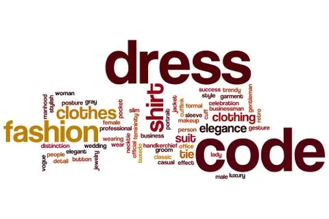 Dress code word cloud イラスト素材