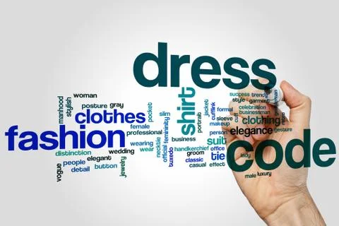Dress code word cloud Stock Illustration