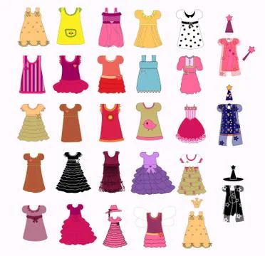 Dress collection vector Stock Illustration