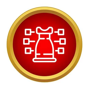 Dress design editing icon representing fashion customization Stock Illustration