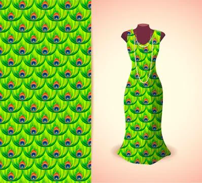 Dress on a dummy Stock Illustration