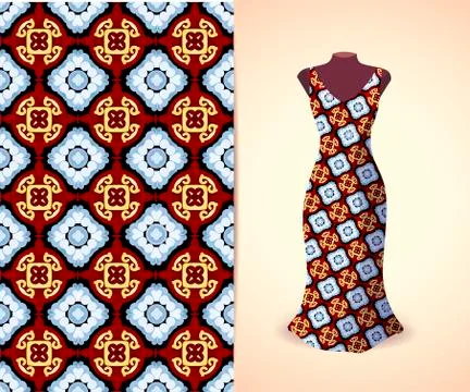 Dress on a dummy  Stock Illustration
