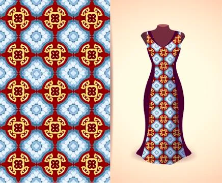 Dress on a dummy Stock Illustration