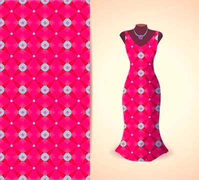 Dress on a dummy Stock Illustration