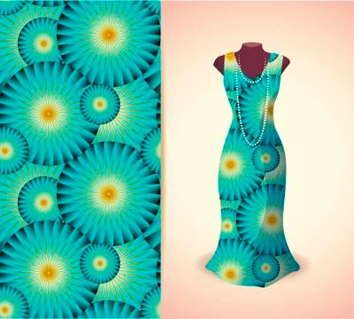 Dress on a dummy Stock Illustration