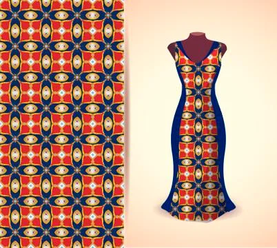 Dress on a dummy Stock Illustration