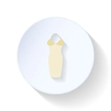 Dress flat icon Stock Illustration