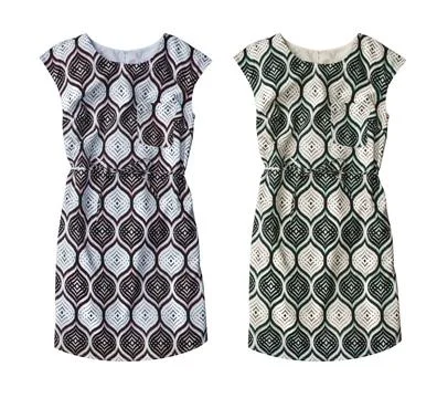 Dress with a geometric pattern. Isolated image on a white background. Stock Photos