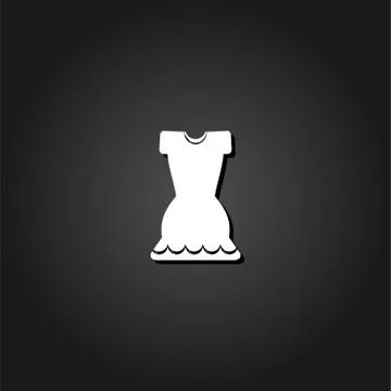 Dress icon flat. Stock Illustration
