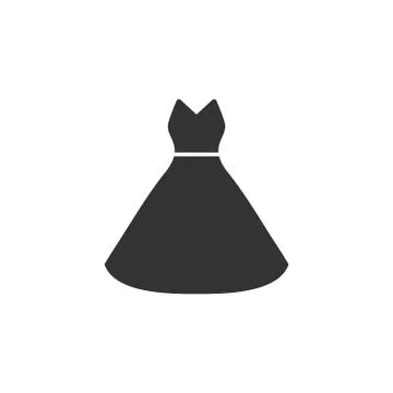 Dress icon flat Stock Illustration