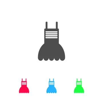 Dress icon flat. Stock Illustration