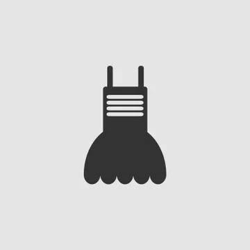 Dress icon flat. Stock Illustration