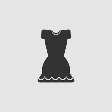 Dress icon flat. Stock Illustration