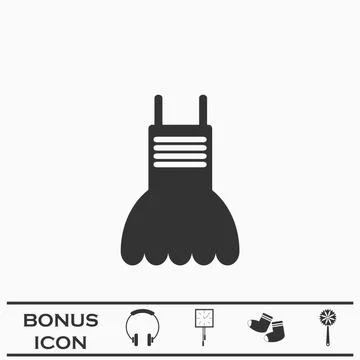 Dress icon flat. Stock Illustration