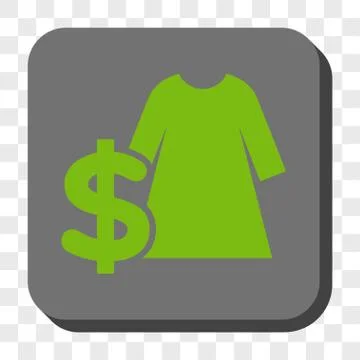 Dress Price Rounded Square Button Stockillustratie