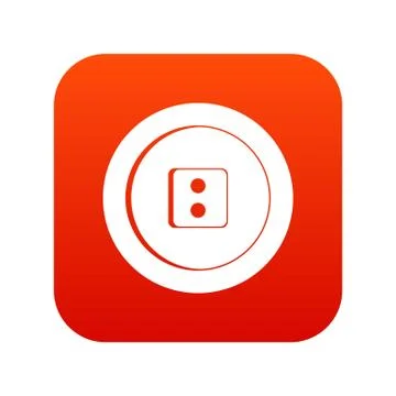 Dress round button icon digital red Illustrazione stock