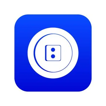 Dress round button icon digital blue Illustrazione stock