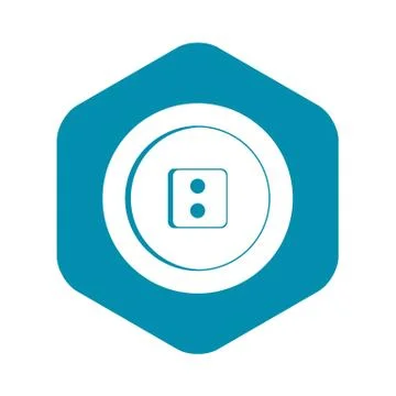 Dress round button icon, simple style Stock Illustration