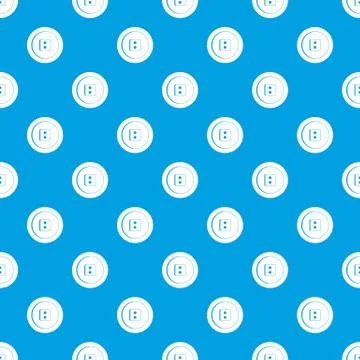Dress round button pattern seamless blue Stock Illustration