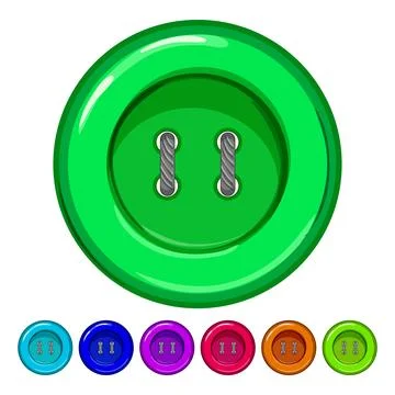 Dress sewing button cartoon vector graphic Stock Illustration