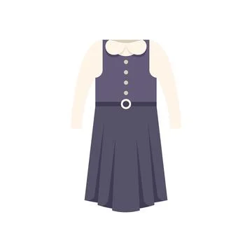 Dress suit icon flat vector. Fashion uniform 스톡 일러스트