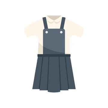 Dress suit icon flat vector. Fashion back Stockillustratie