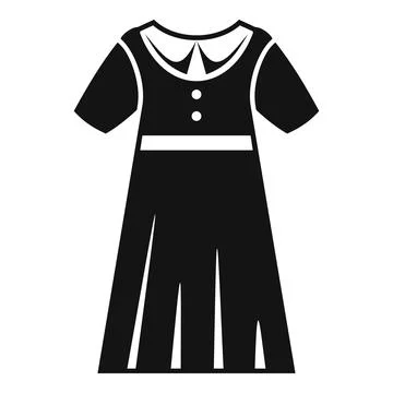 Dress uniform icon simple vector. School girl Stock Illustration