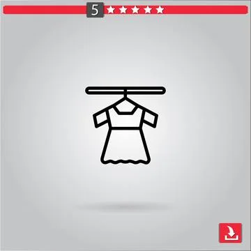 Dress vector icon Stock Illustration