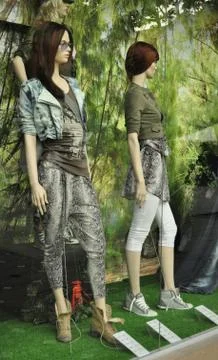 Dressed mannequins Stock Photos