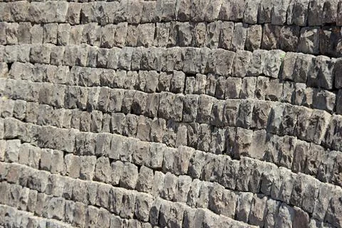 Dressed Stone Wall Pattern Stock Photos