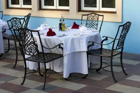 Dressed table Stock-Fotos