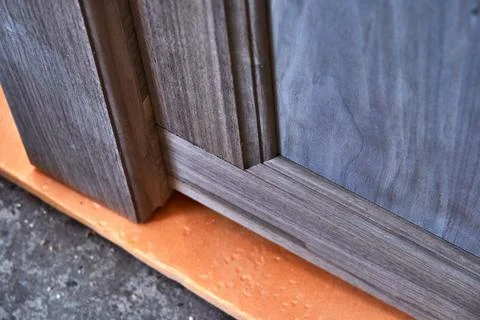 Dresser elements in a workshop. Solid wood chest of drawers. Furniture manufa Stock-Fotos