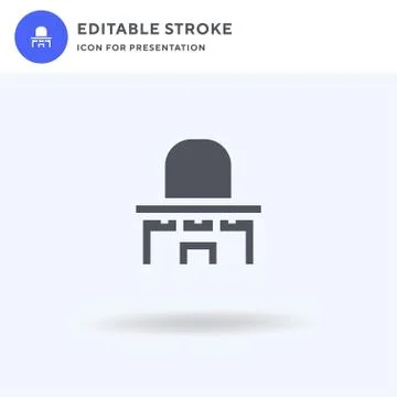 Dresser icon vector, filled flat sign, solid pictogram isolated on white, log Stockillustratie