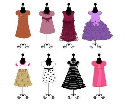 Dresses vector illustrqtion Stock Illustration