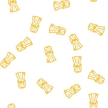 Dresses workwear vector seamless pattern Illustrazione stock
