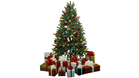 Dressing the Christmas tree HD 動画素材 25456985