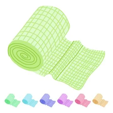 Dressing gauze roll vector cartoon graphic Stock Illustration
