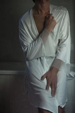 Dressing gown guy Stock Photos